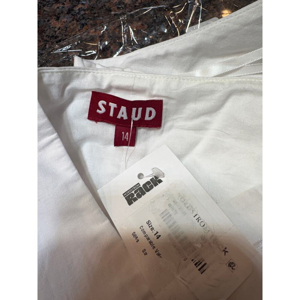 Staud 100% Cotton Halter Side Zipper Size 14 NWT - Picture 7 of 16
